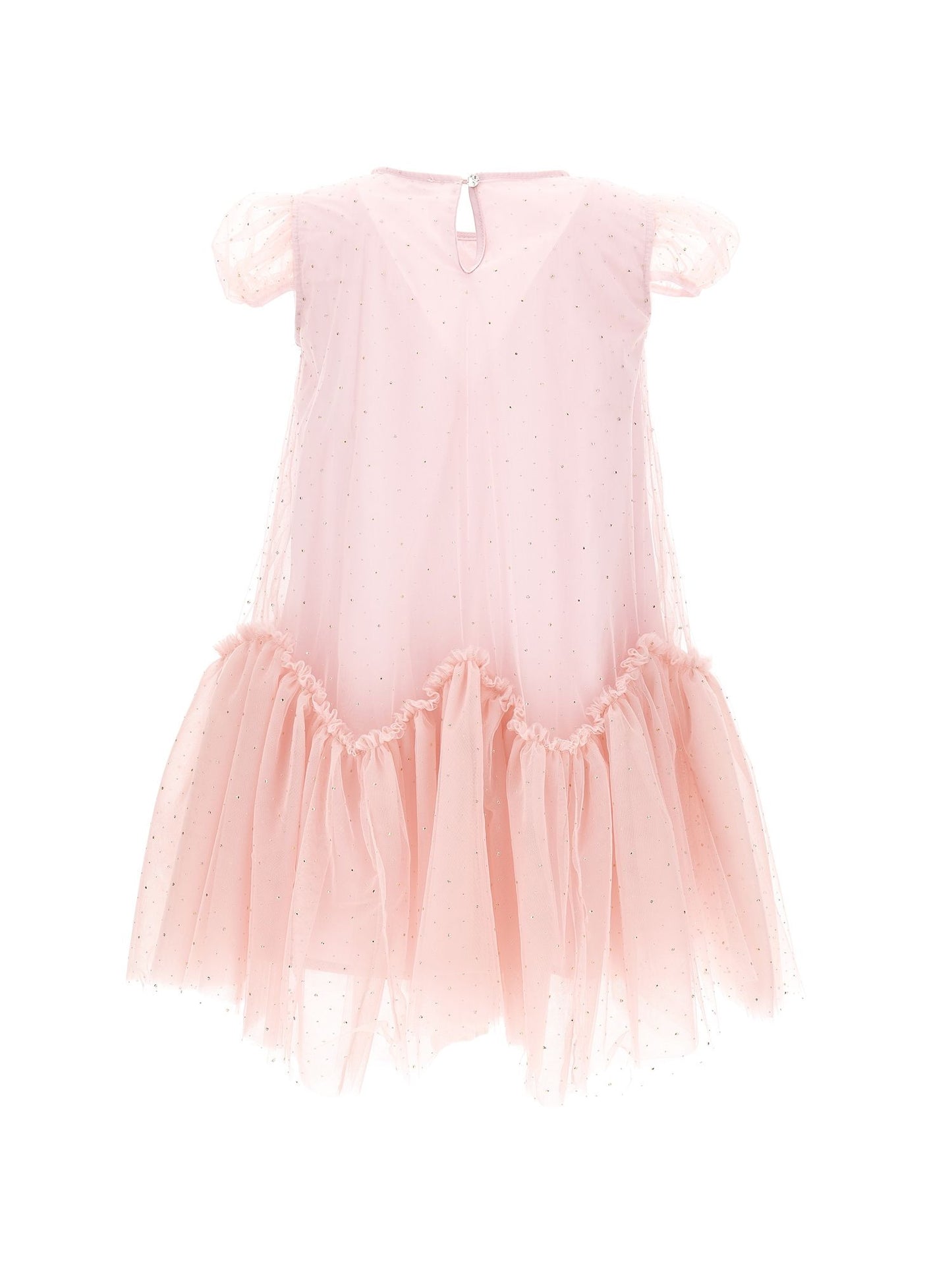 Tulle dress with spire ruffles