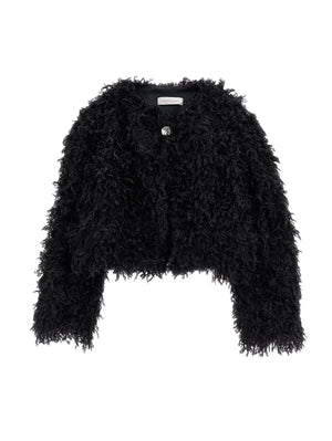 Feather-effect bolero