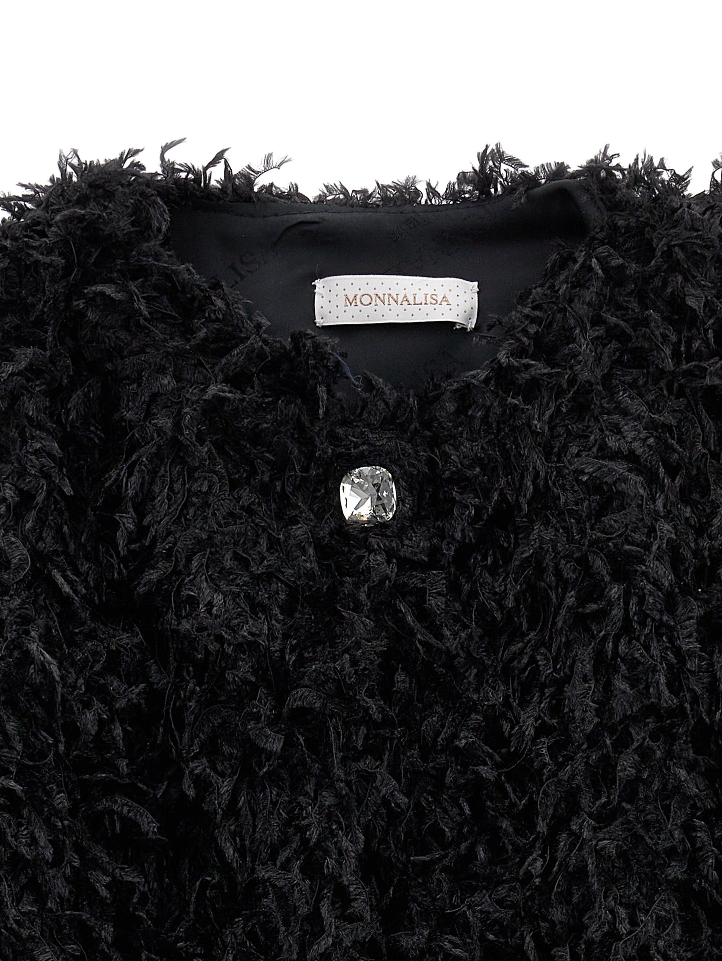 Feather-effect bolero
