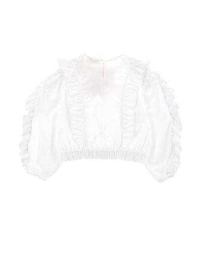 Top popeline con maxirosa