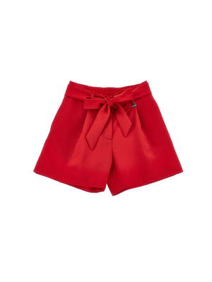 Fresh wool Bermuda shorts with jewel button