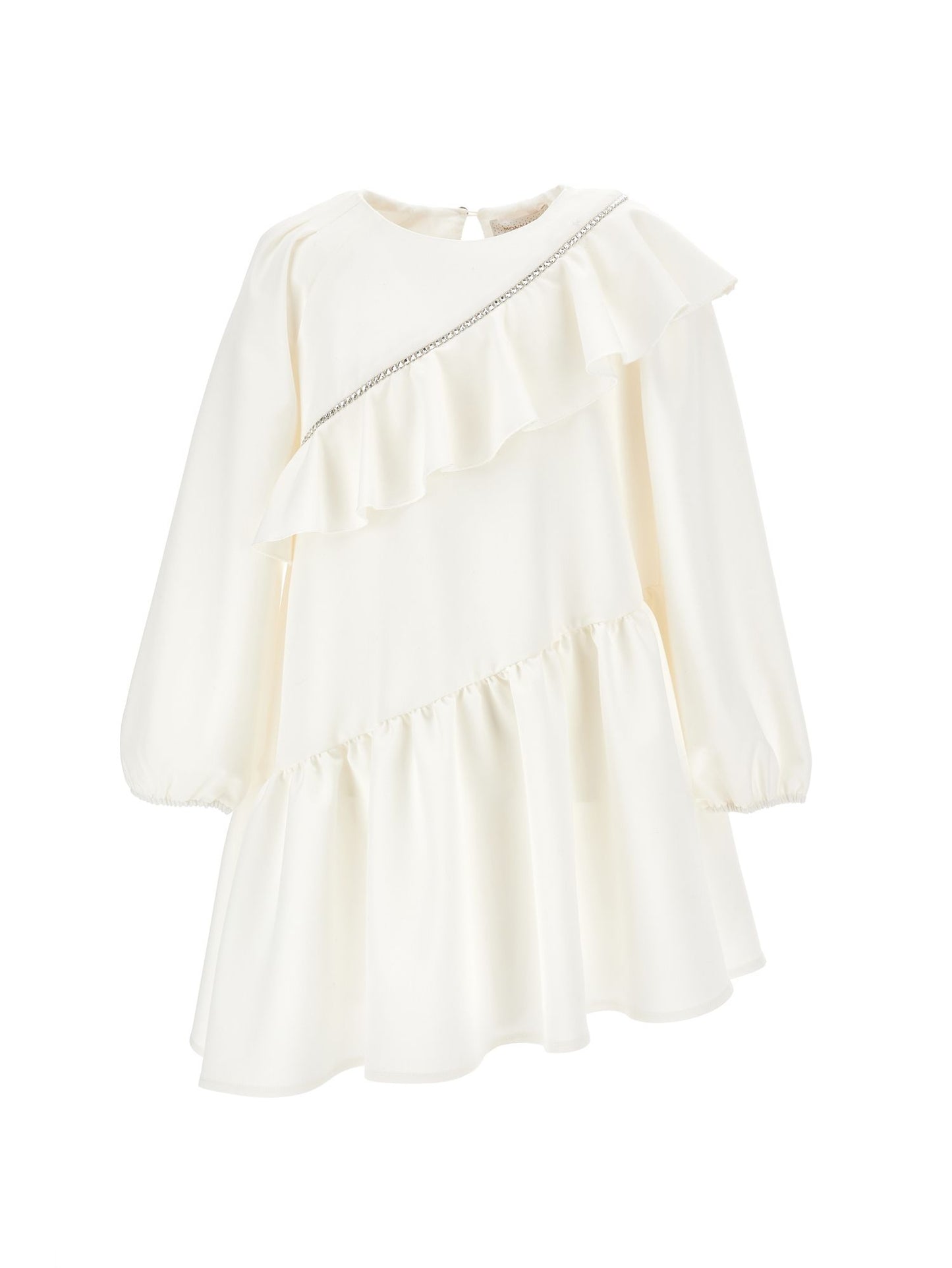 Asymmetrical dress with rhinestones
