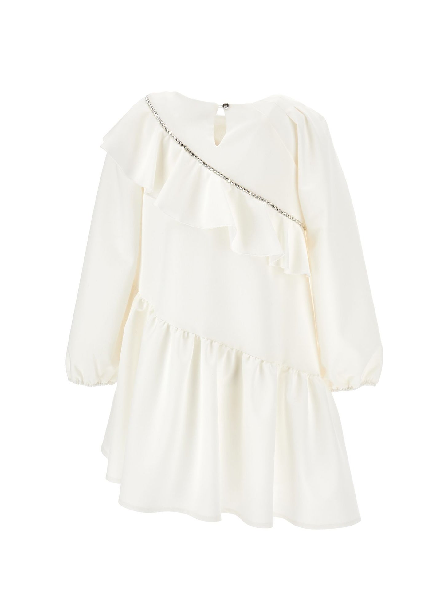 Asymmetrical dress with rhinestones