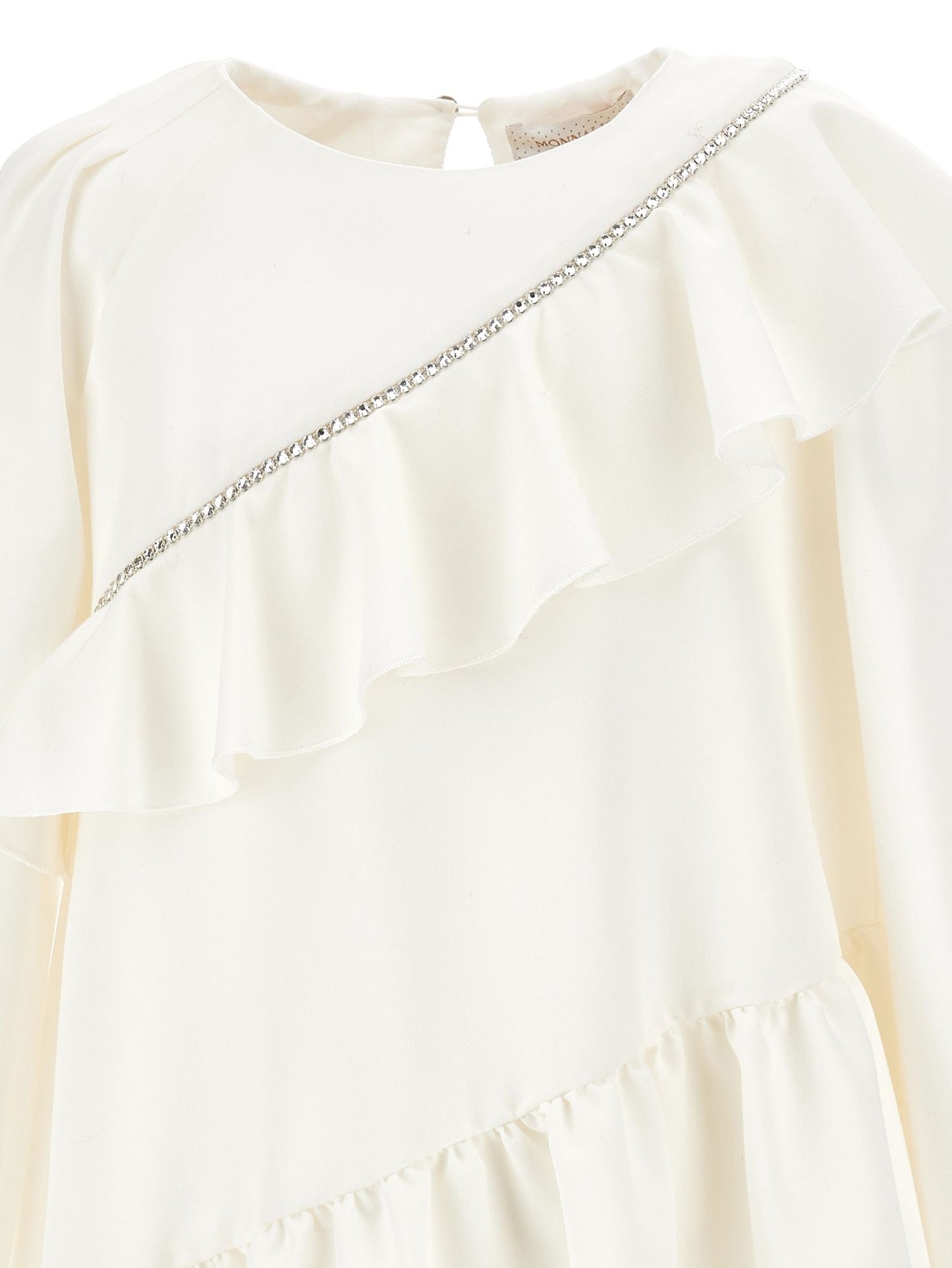 Asymmetrical dress with rhinestones