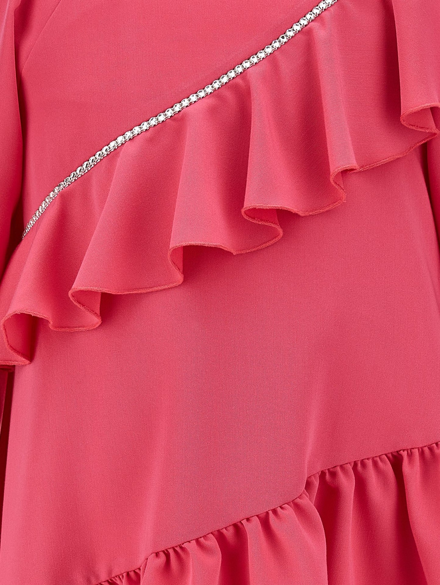 Asymmetrical dress with rhinestones