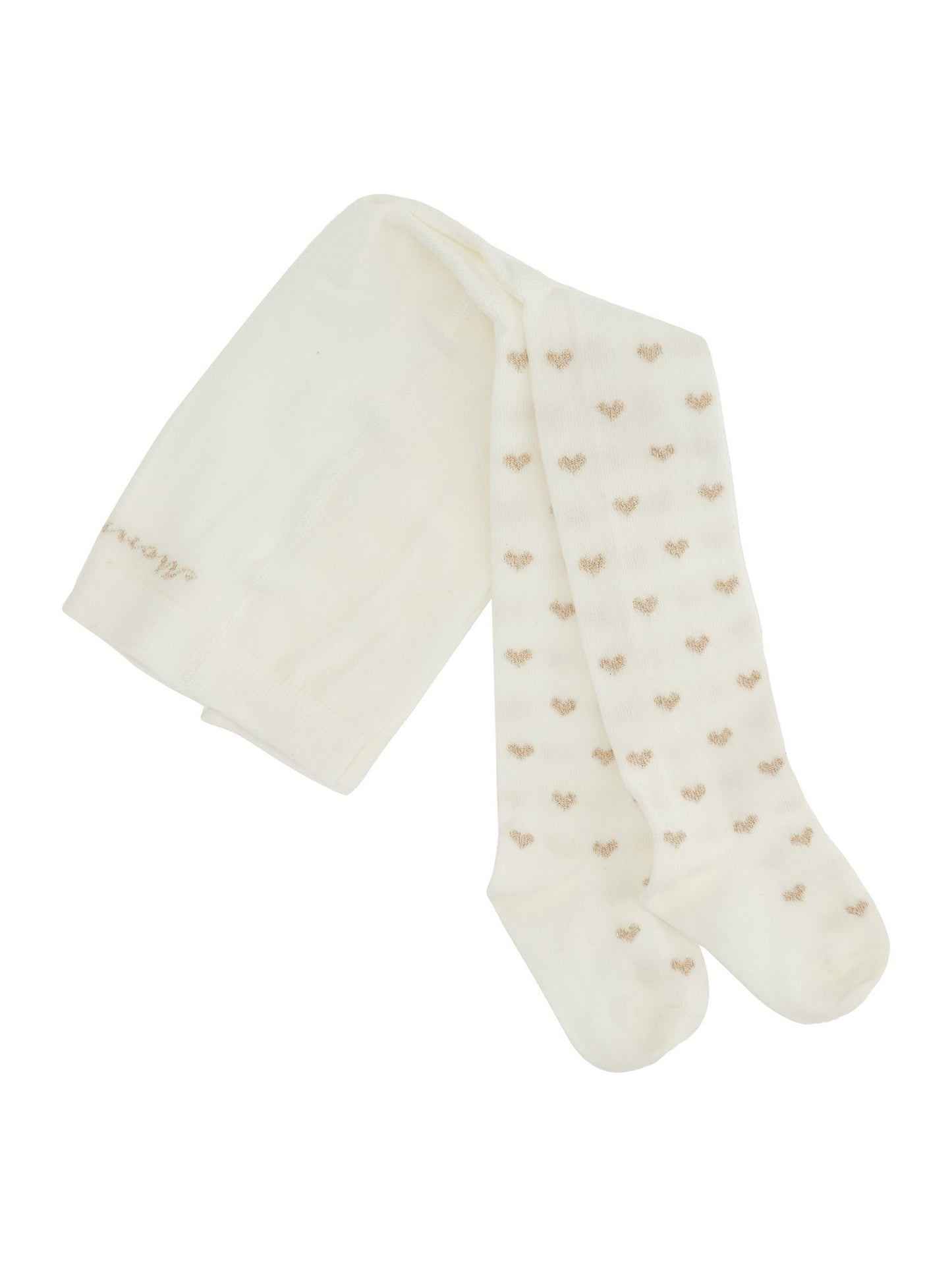 Warm cotton tights with hearts