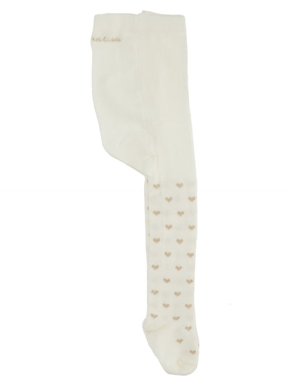 Warm cotton tights with hearts