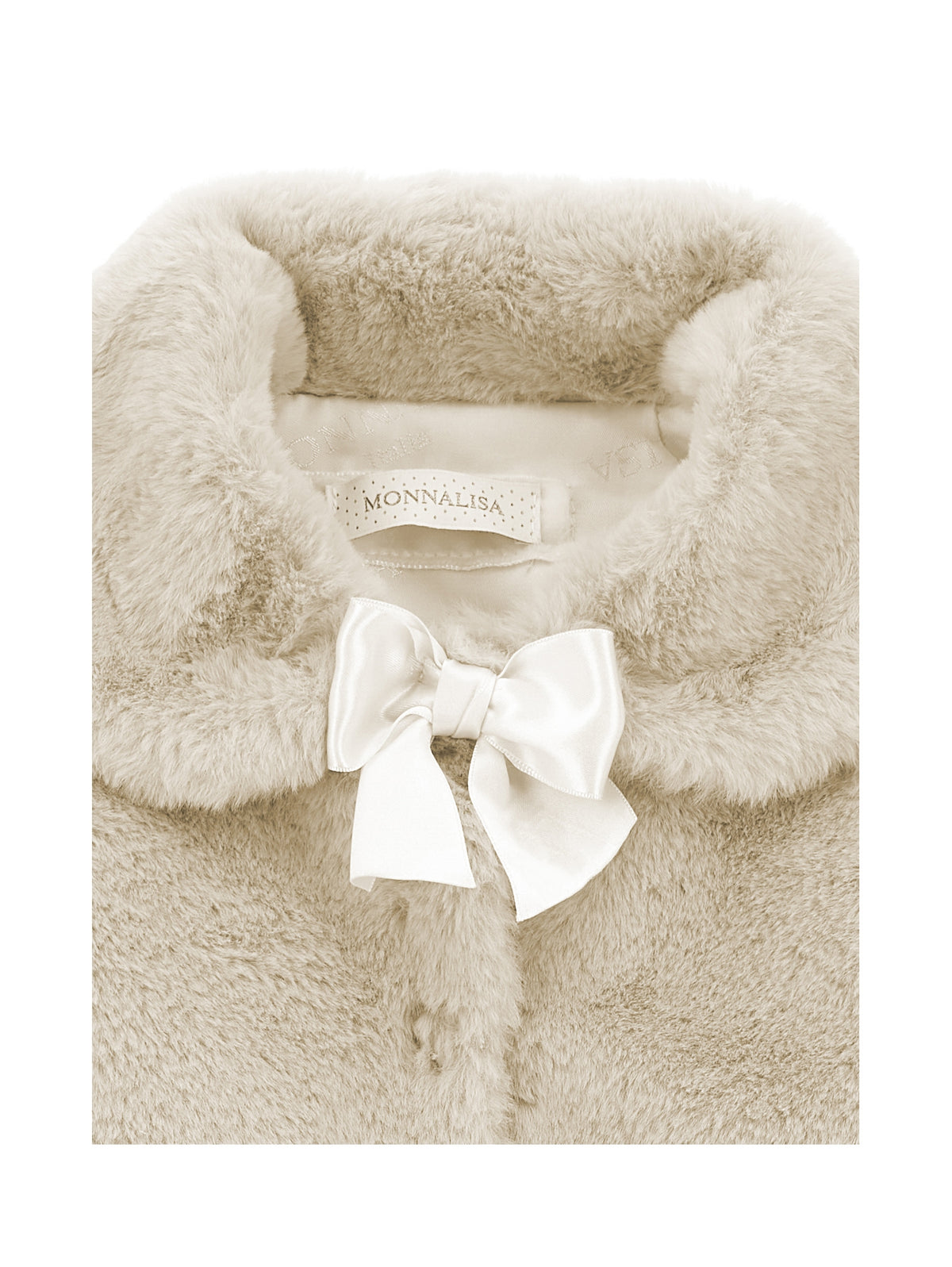 Giacca peluche con fiocco