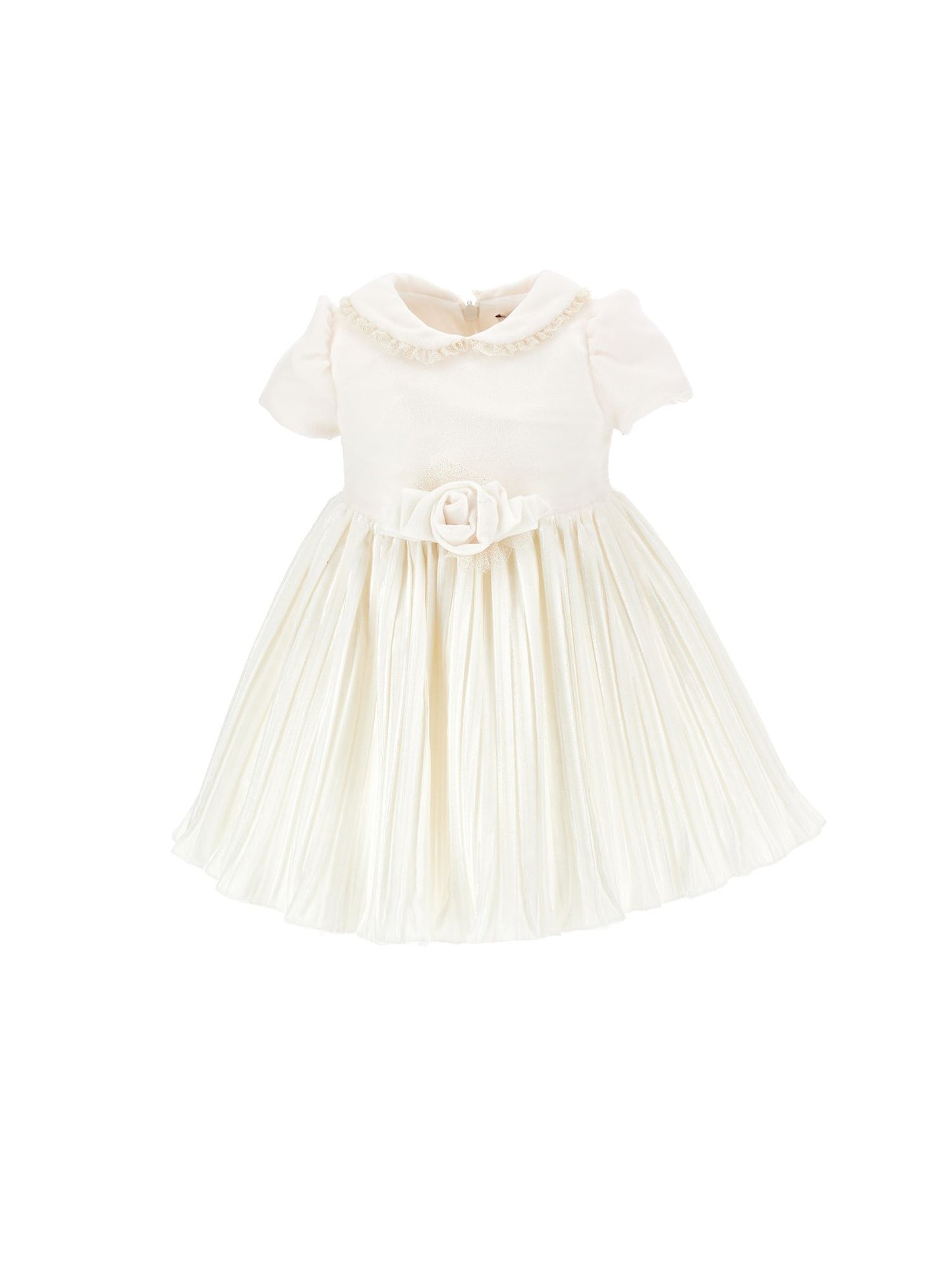 Velvet dress with lurex tulle