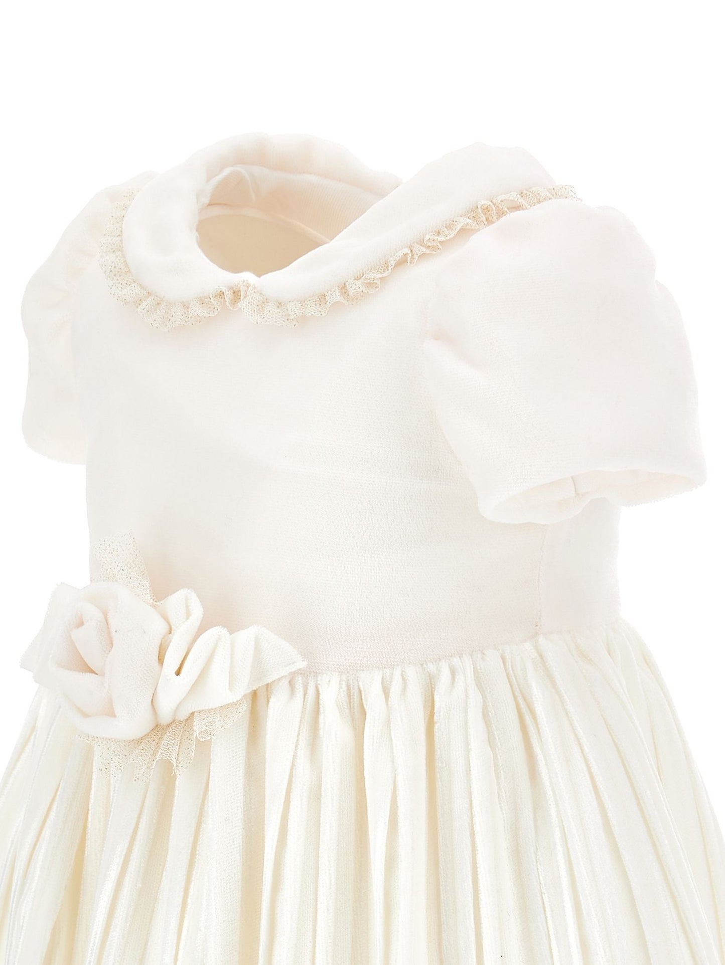 Velvet dress with lurex tulle