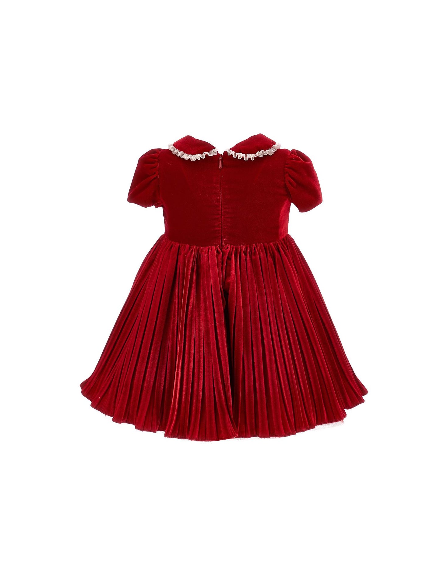 Velvet dress with lurex tulle