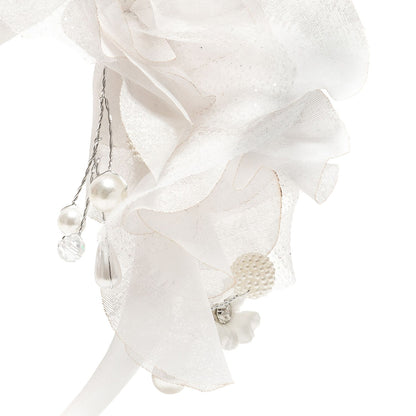 Headband with organza flower
