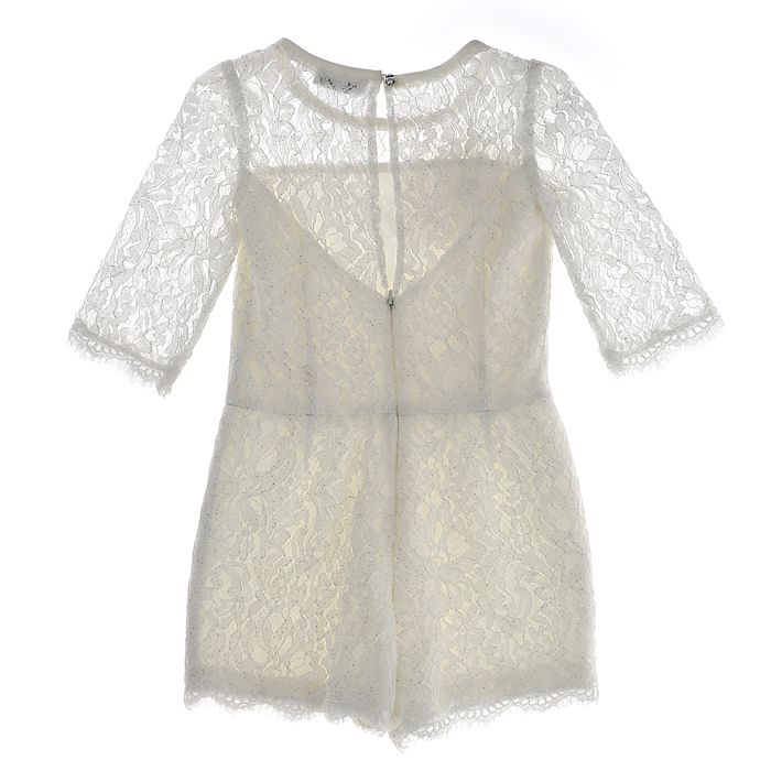 Lace jumpsuit with tulle skirt