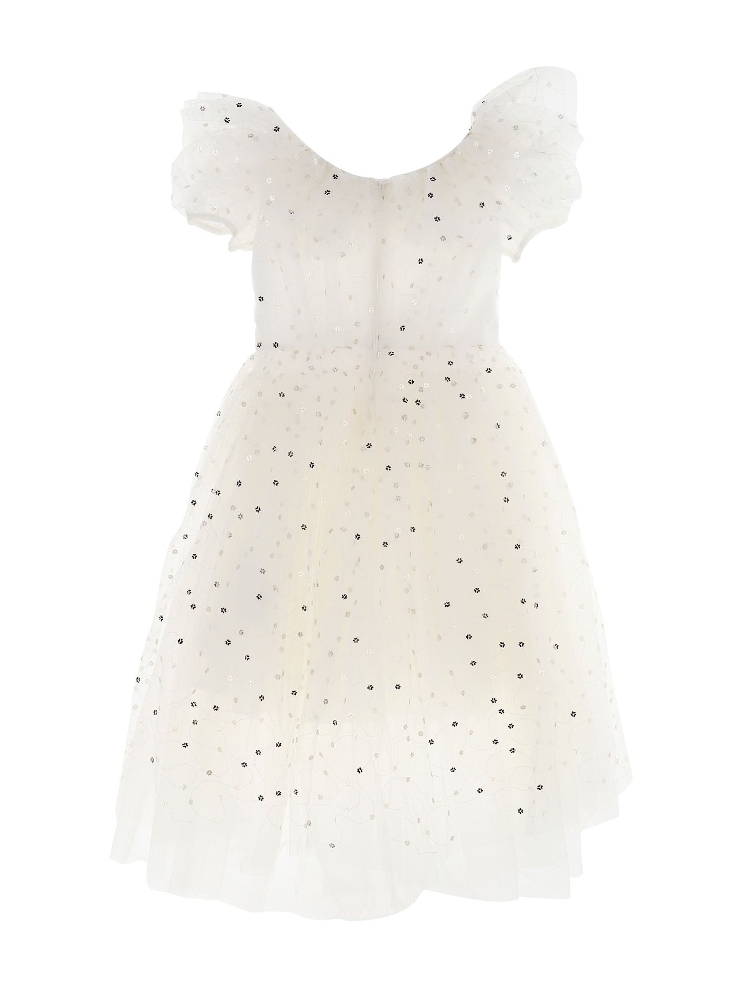 Tulle dress with bezels at the waist