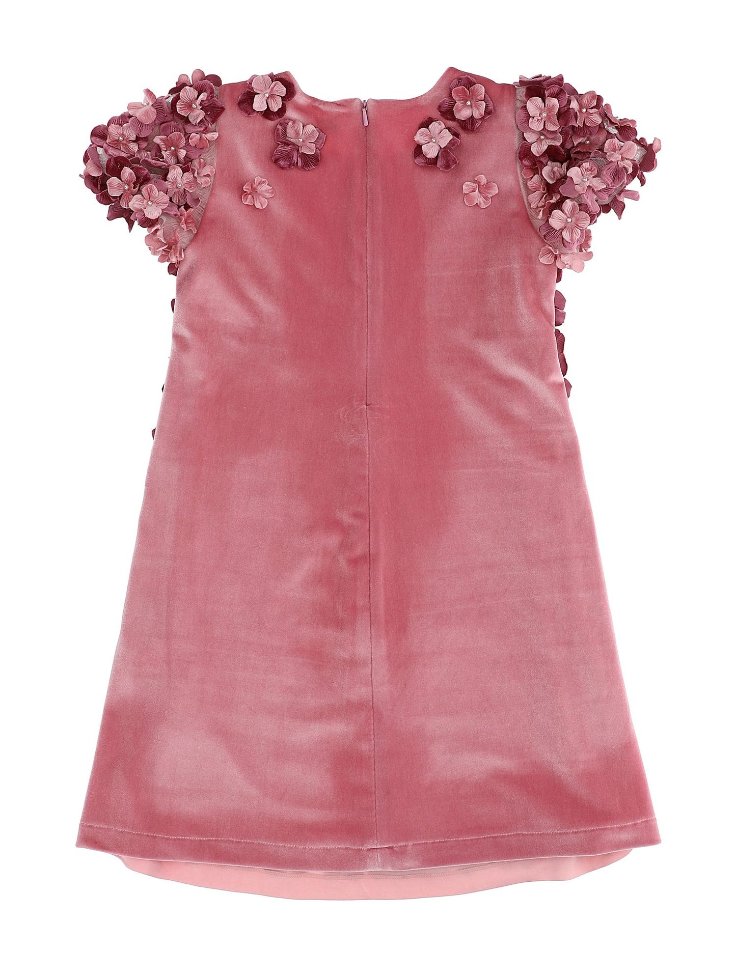 Chenille dress with flowers