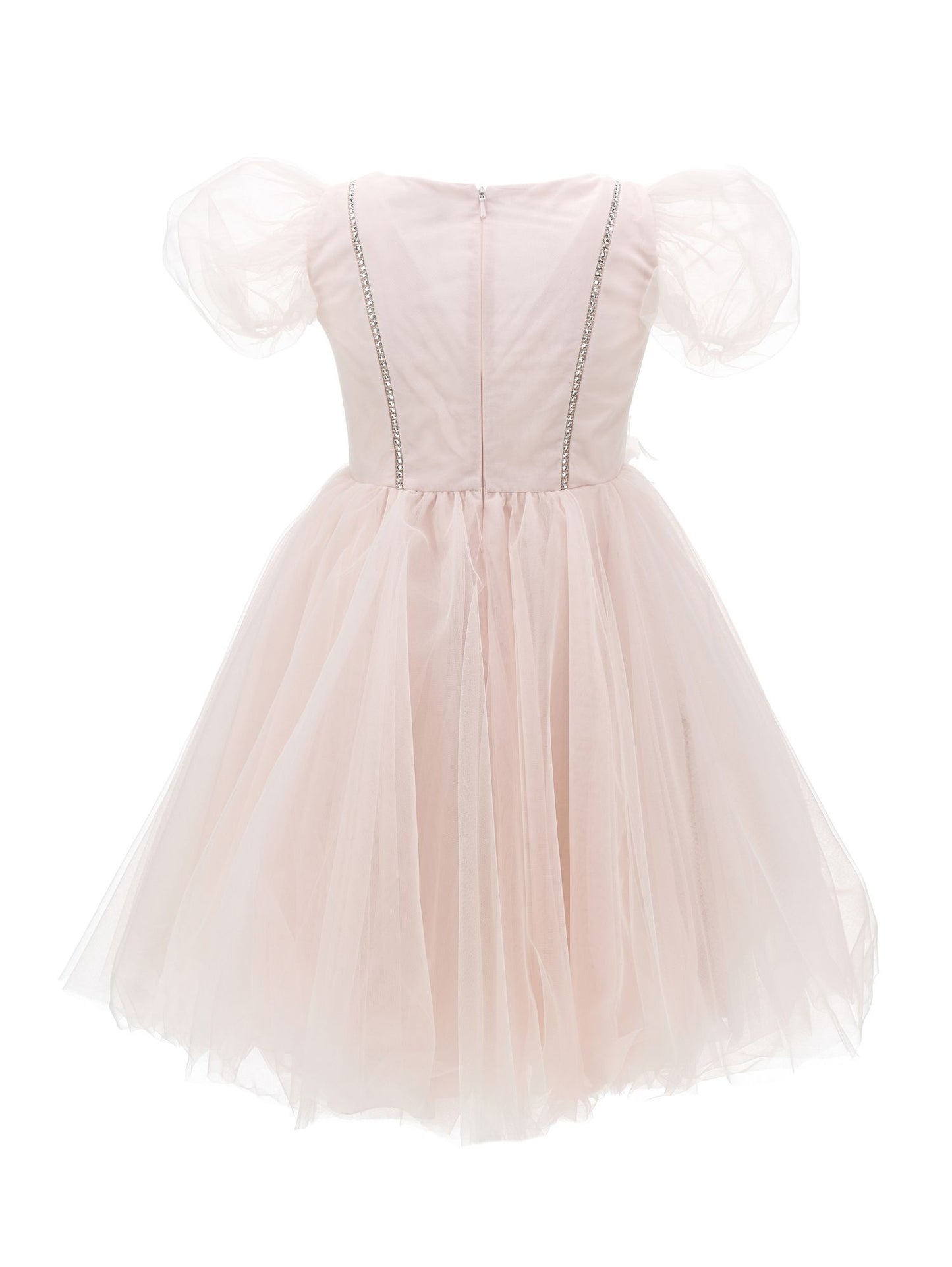 Sunset dress with silky tulle
