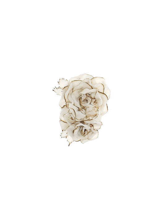 Velvet floral brooch