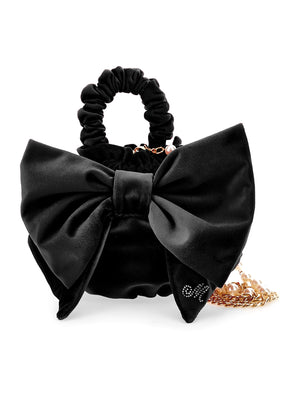 Borsa velluto maxifiocco
