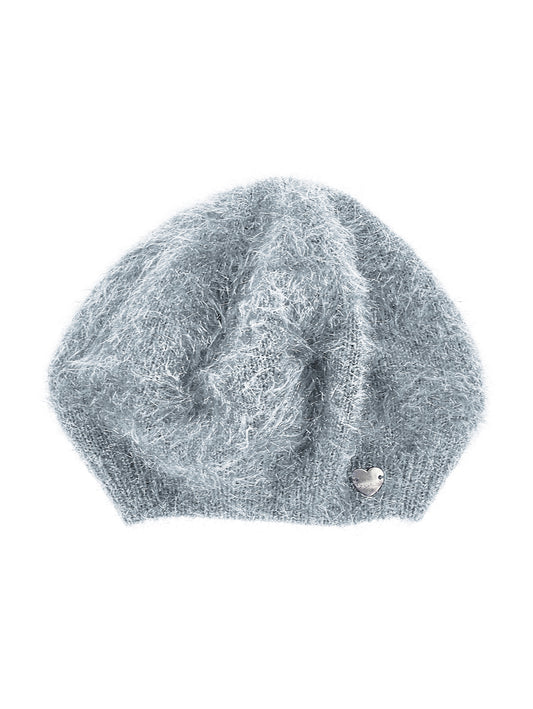 Lurex knit beret