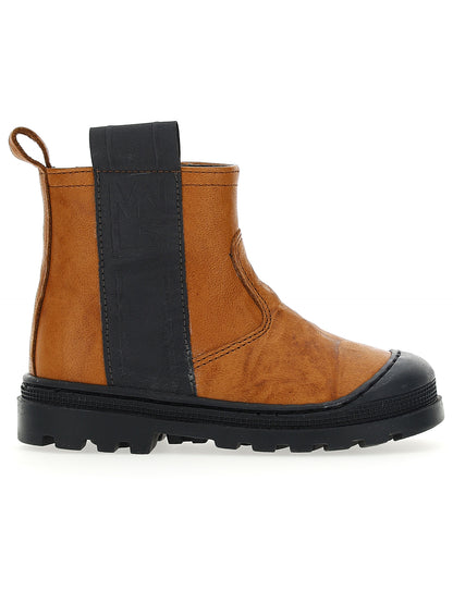Men's ankle boot in aged leather