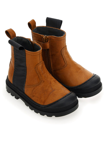 Men's ankle boot in aged leather