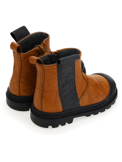 Men's ankle boot in aged leather