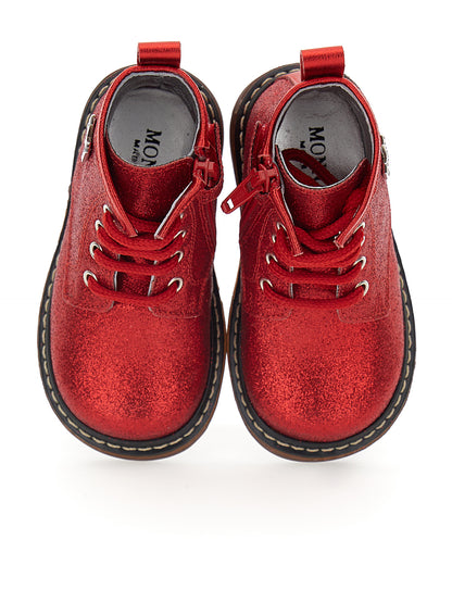 Lace-up glitter amphibians