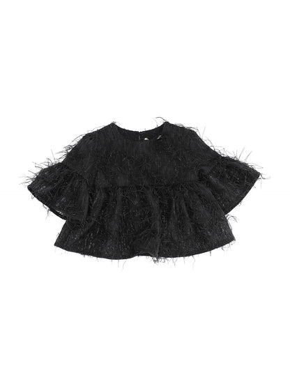 Organza fringed top