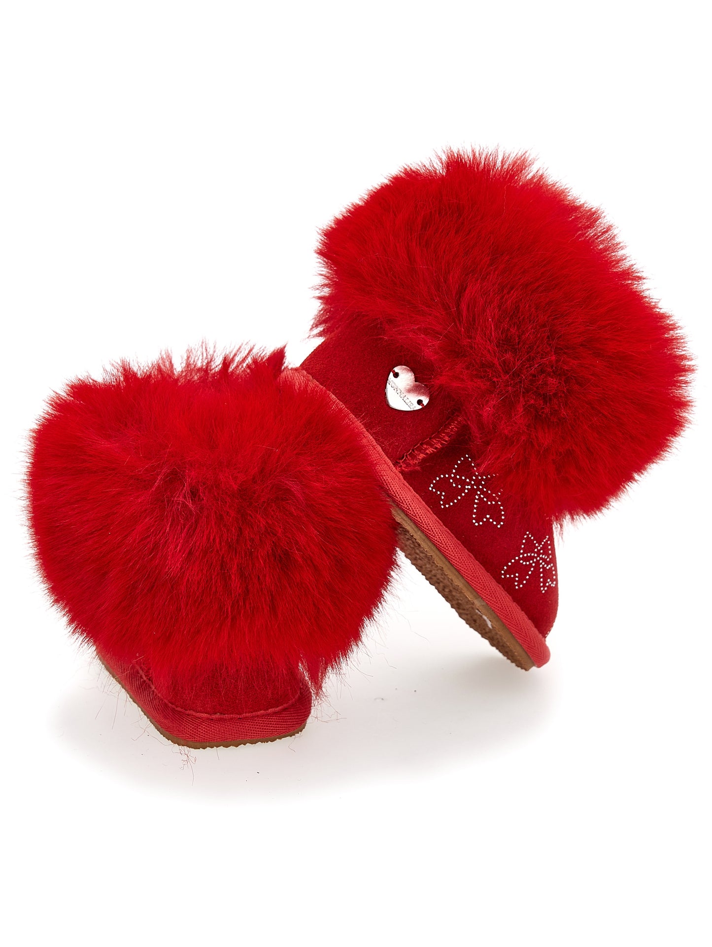 Stivali in crosta con fiocchi strass