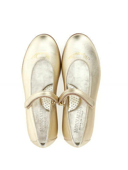 Logoed nappa ballerinas