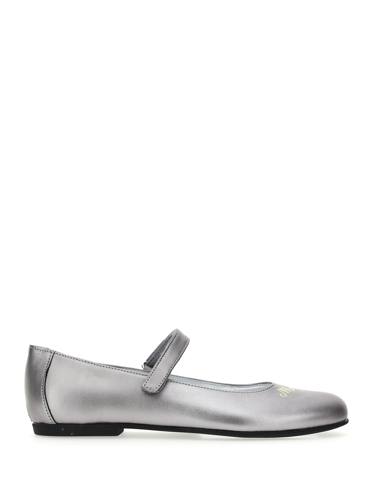 Logoed nappa ballerinas