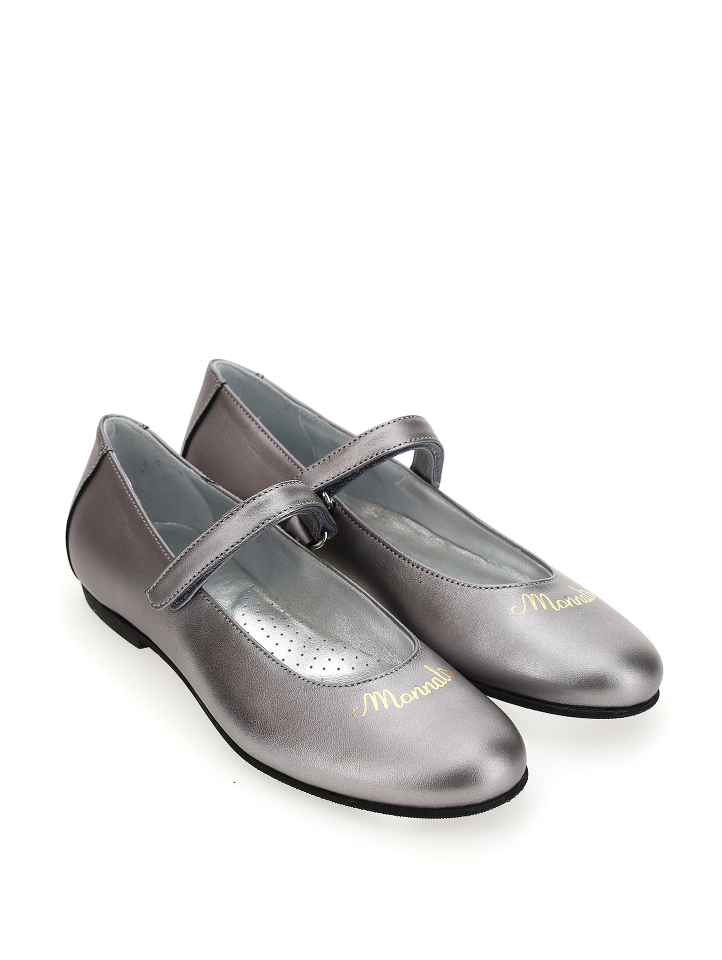 Logoed nappa ballerinas