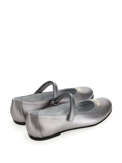 Logoed nappa ballerinas