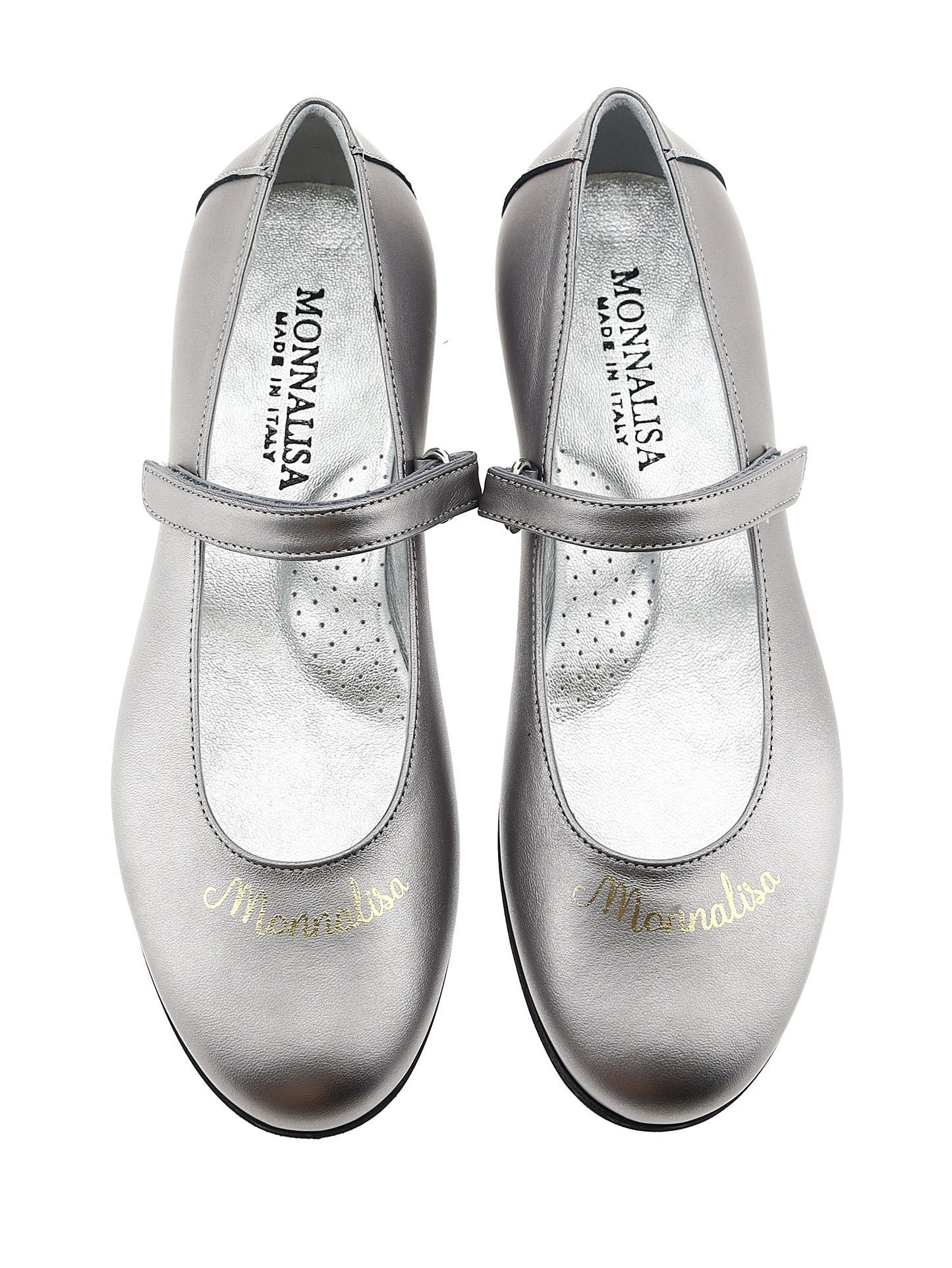 Logoed nappa ballerinas