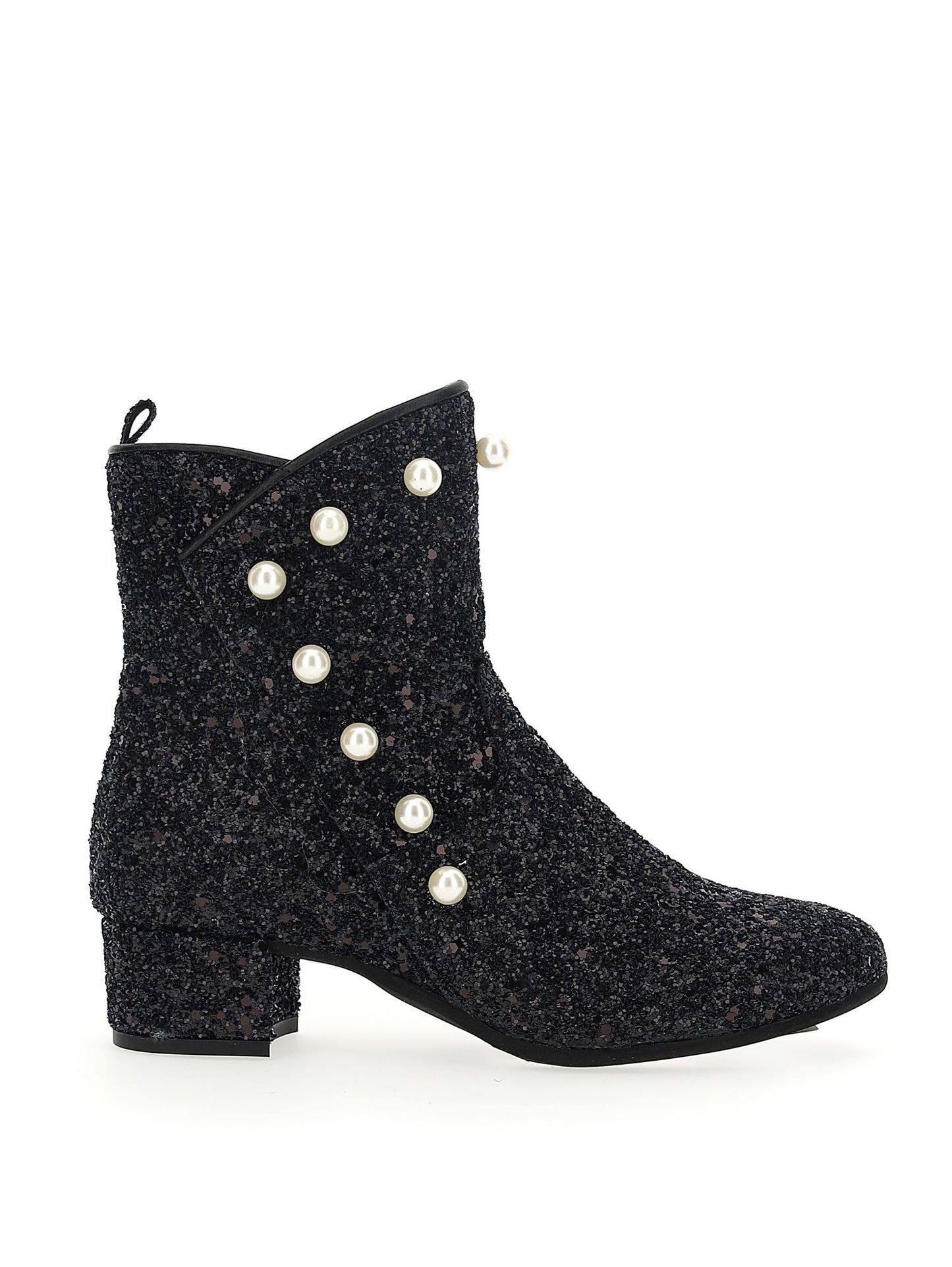 Glitter pearl ankle boot
