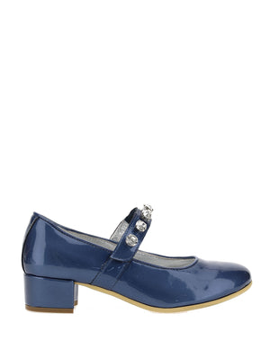 Pearly patent leather ballerinas