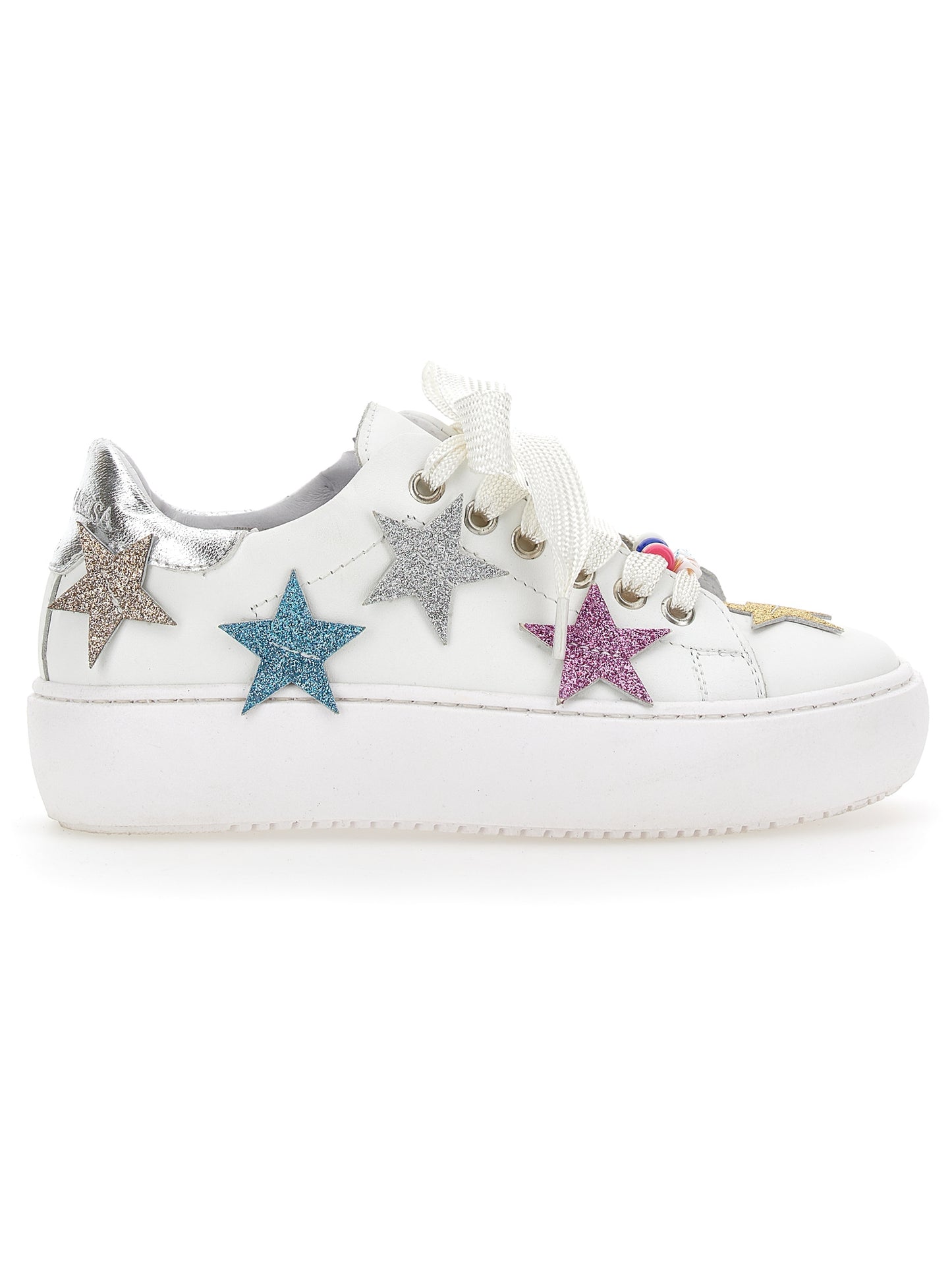 Leather sneakers with stars