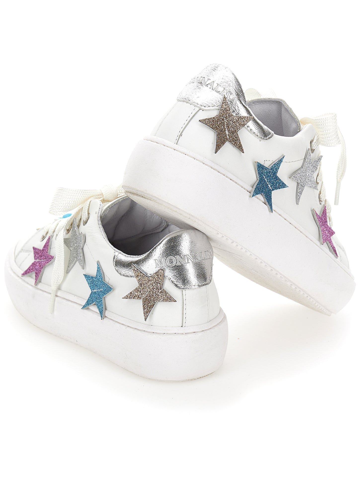Leather sneakers with stars