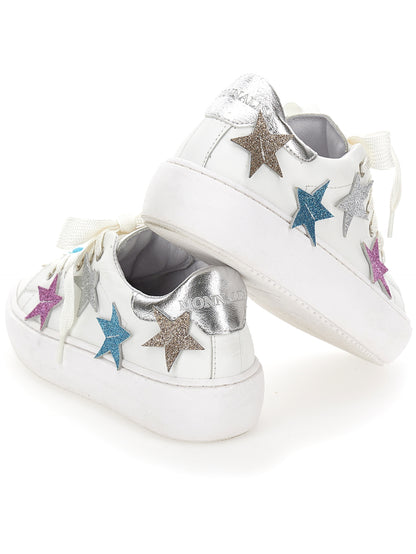 Leather sneakers with stars