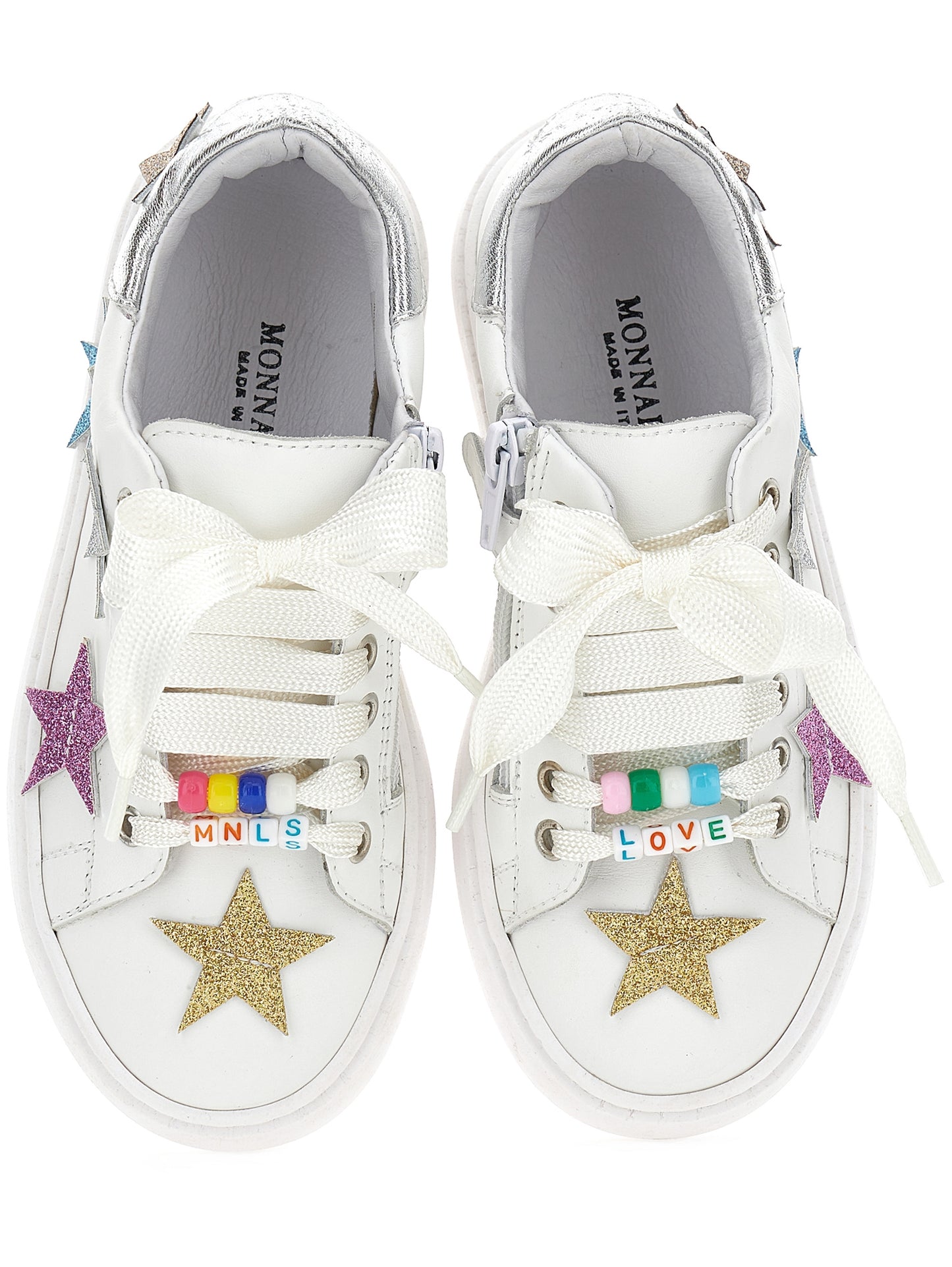 Leather sneakers with stars