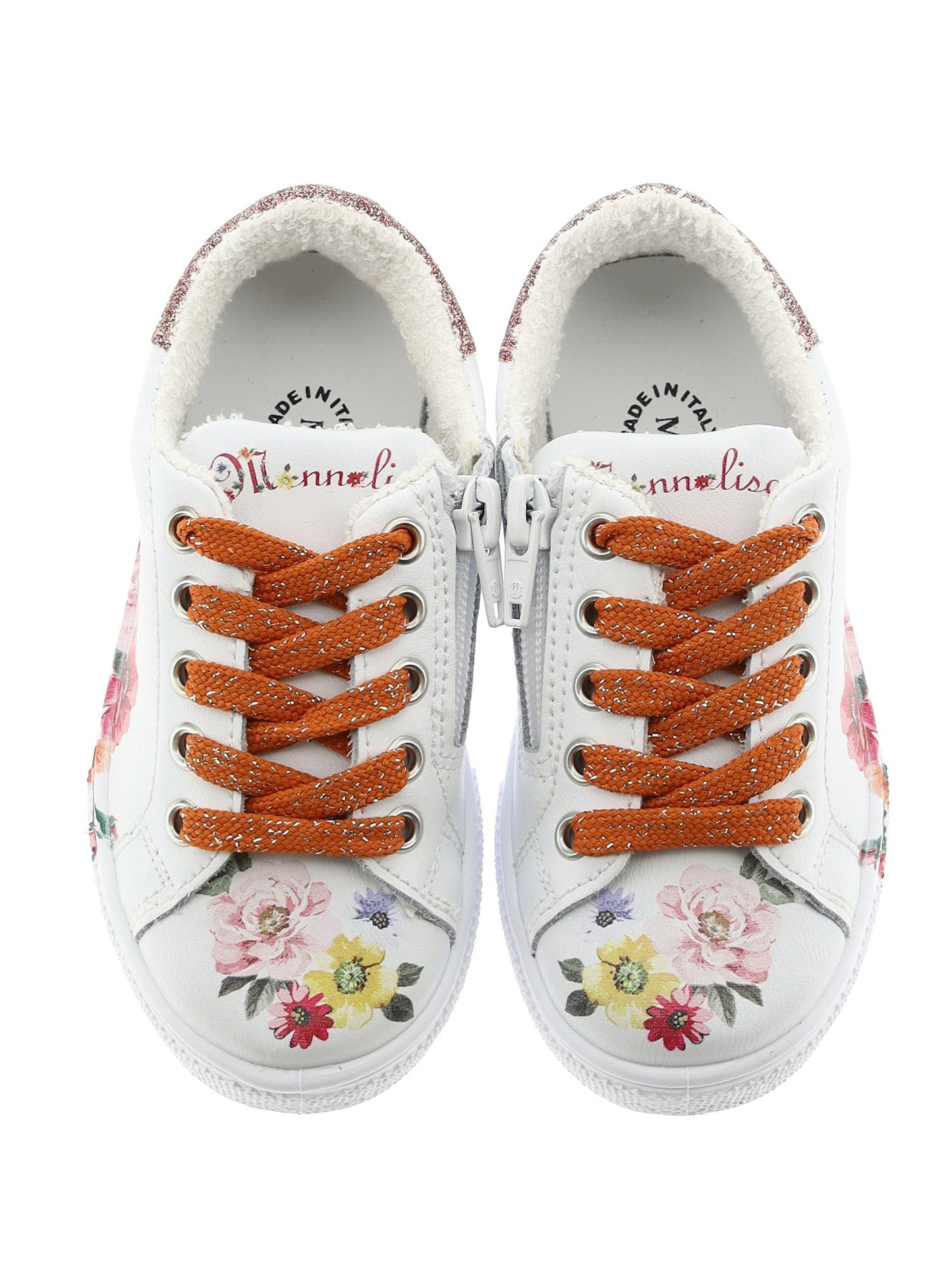 Sneakers leather flowers ramage