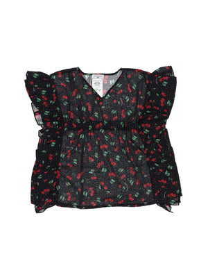 Cherry and micro-polka dot kaftan