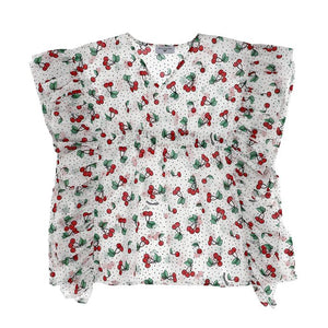 Cherry and micro-polka dot kaftan