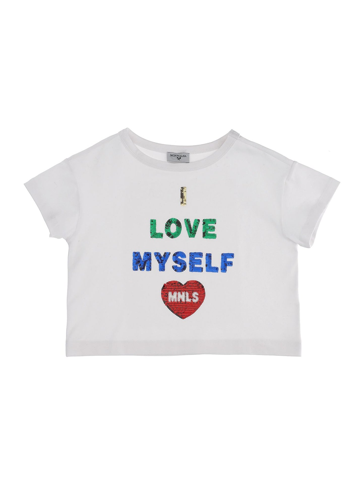 Sequin cropped T-shirt