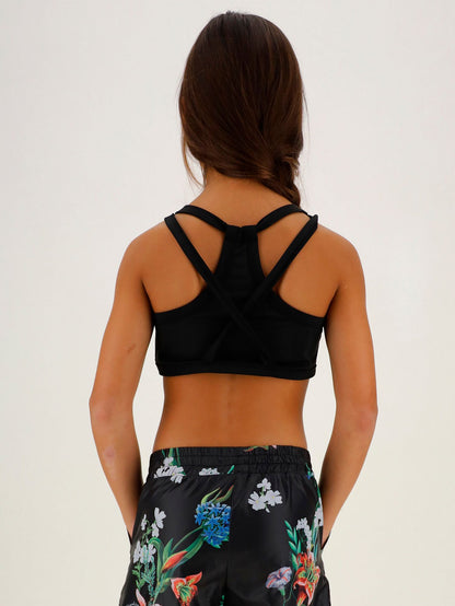 Lightweight technical jersey bra top