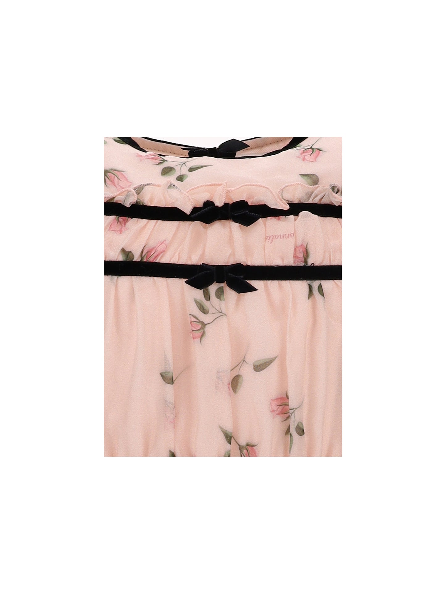 Abito georgette con nastrini