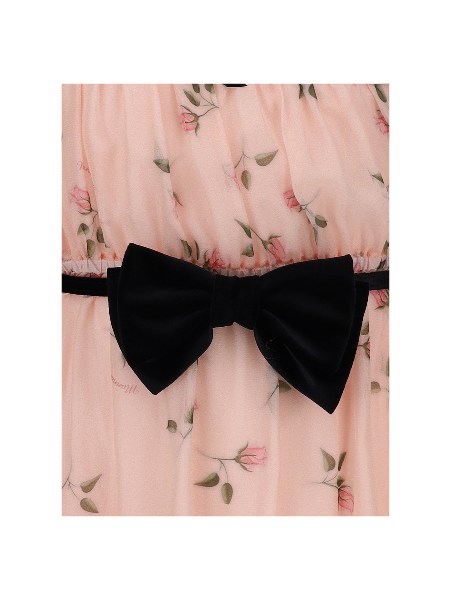 Abito georgette con nastrini