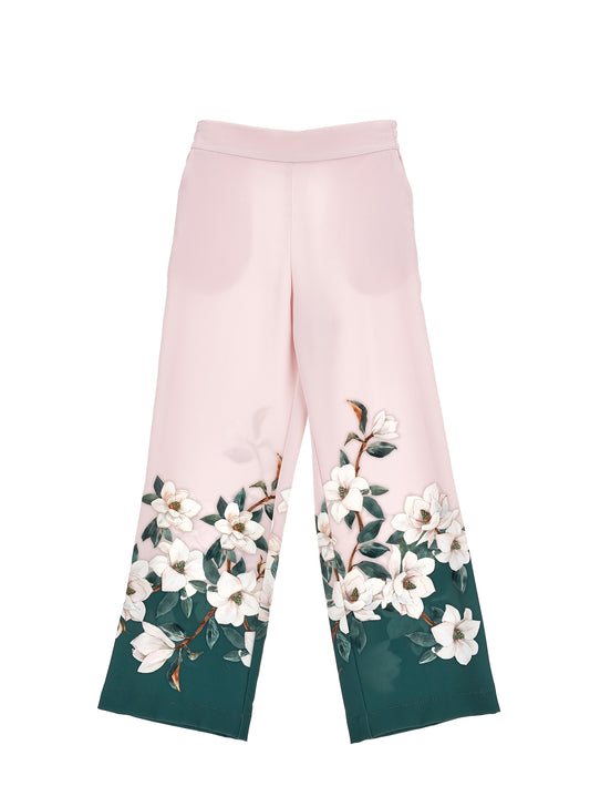 Pantalone palazzo stampa magnolia