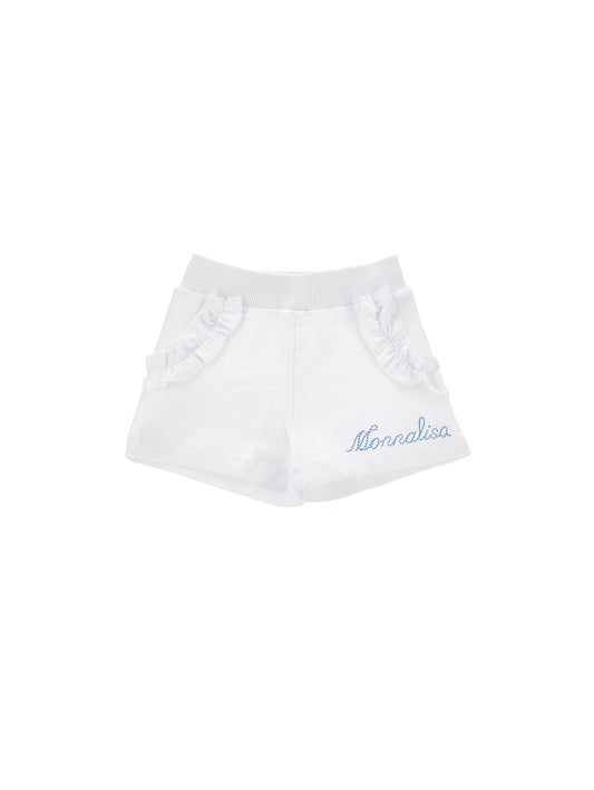 Shorts felpa con rouches