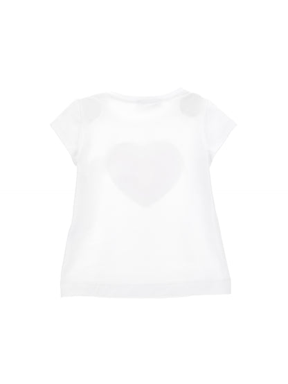 Sequined heart jersey T-shirt